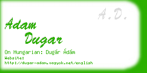 adam dugar business card