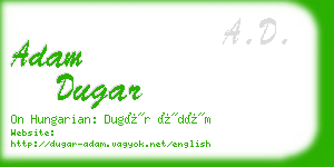 adam dugar business card